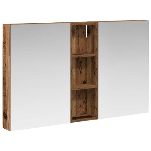 Комплект шкафове за баня с рафт 3 pcs 100 x 10,5 x 60,5 см