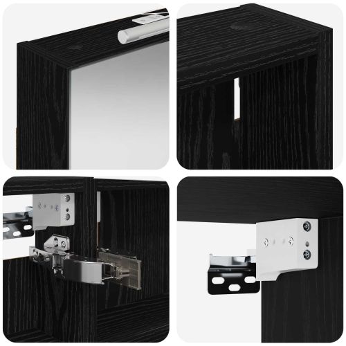 Комплект шкафове за баня с рафт 3 pcs 100 x 10,5 x 60,5 см