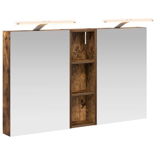 Комплект шкафове за баня с рафт 3 pcs 100 x 10,5 x 60,5 см