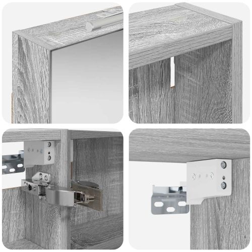 Комплект шкафове за баня с рафт 3 pcs 100 x 10,5 x 60,5 см