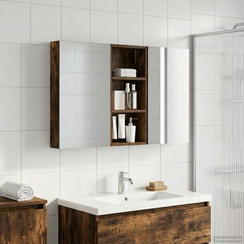 Комплект шкафове за баня с рафт 3 pcs 110 x 10,5 x 60,5 см