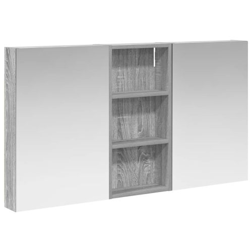 Комплект шкафове за баня с рафт 3 pcs 110 x 10,5 x 60,5 см