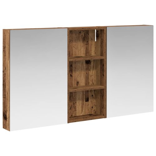 Комплект шкафове за баня с рафт 3 pcs 110 x 10,5 x 60,5 см