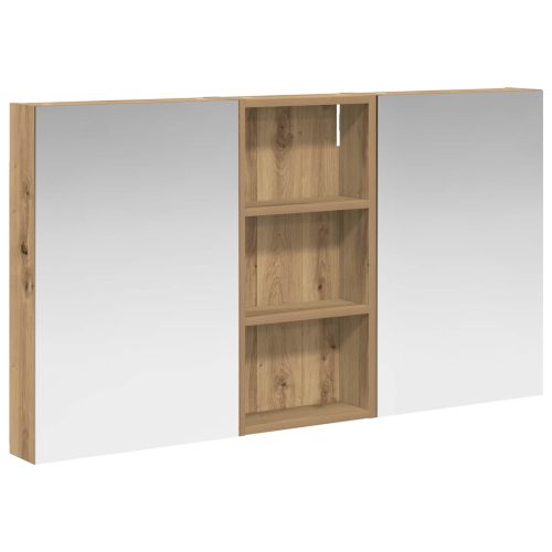 Комплект шкафове за баня с рафт 3 pcs 110 x 10,5 x 60,5 см