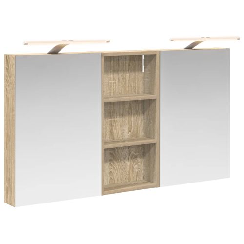 Комплект шкафове за баня с рафт 3 pcs 110 x 10,5 x 60,5 см