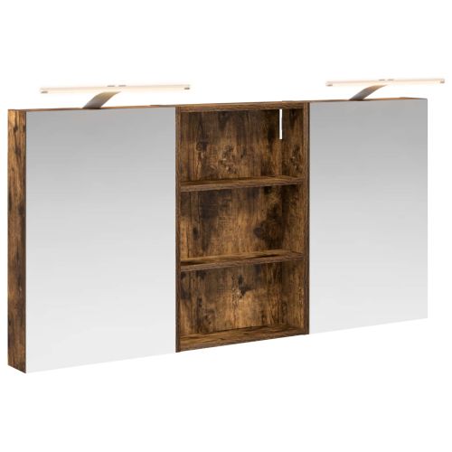 Комплект шкафове за баня с рафт 3 pcs 120 x 10,5 x 60,5 см