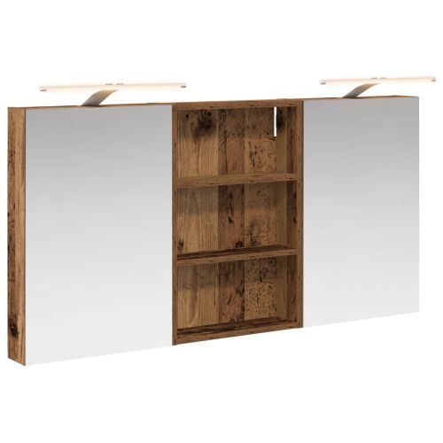 Комплект шкафове за баня с рафт 3 pcs 120 x 10,5 x 60,5 см