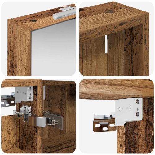Комплект шкафове за баня с рафт 3 pcs 120 x 10,5 x 60,5 см