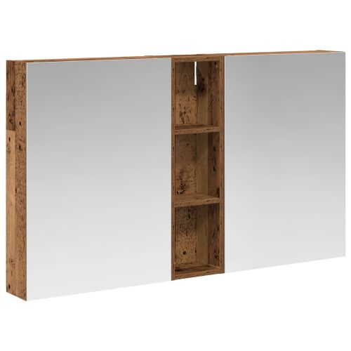 Комплект шкафове за баня с рафт 3 pcs 120 x 14,5 x 70 см