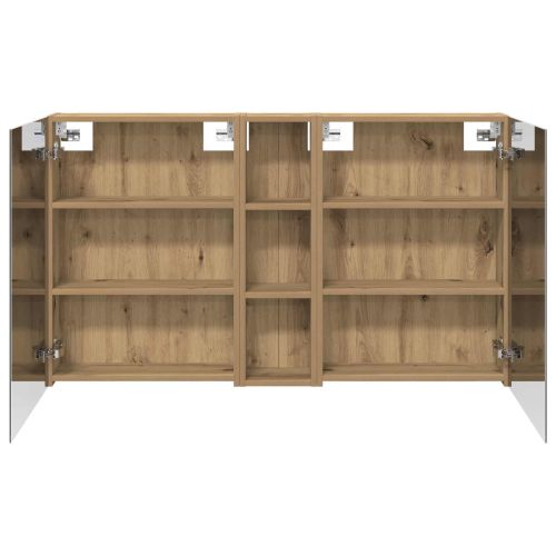 Комплект шкафове за баня с рафт 3 pcs 120 x 14,5 x 70 см