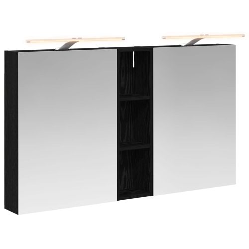 Комплект шкафове за баня с рафт 3 pcs 120 x 14,5 x 70 см