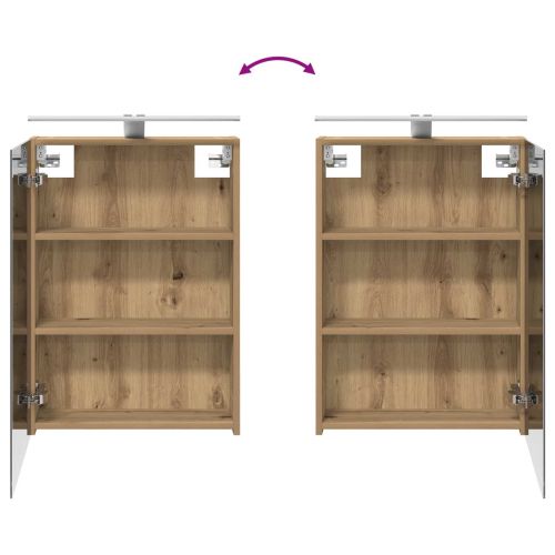 Комплект шкафове за баня с рафт 3 pcs 120 x 14,5 x 70 см