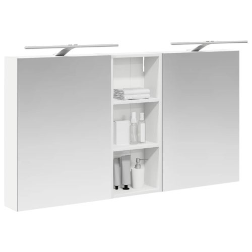 Комплект шкафове за баня с рафт 3 pcs 130 x 14,5 x 70 см