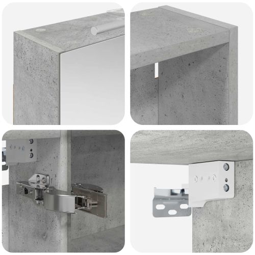 Комплект шкафове за баня с рафт 3 pcs 130 x 14,5 x 70 см