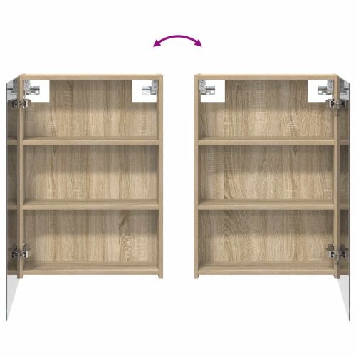 Комплект шкафове за баня с рафт 3 pcs 140 x 14,5 x 70 см