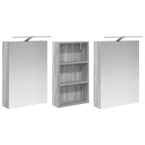 Комплект шкафове за баня 3 pcs 140 x 14,5 x 70 см