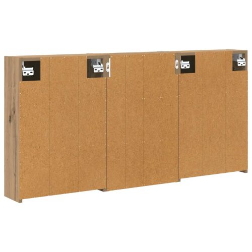 Комплект шкафове за баня с рафт 3 pcs 126 x 16 x 62.5 см
