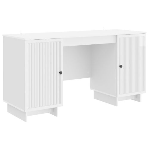 Бюро Бял гланц Инженерна дървесина 142,5 x 50 x 75 см