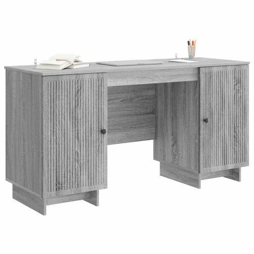 Бюро Сив Сонома Инженерна дървесина 142,5 x 50 x 75 см
