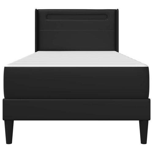 Рамка за легло с матрак Черно 90 x 200 cm Изкуствена