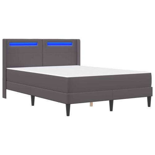 Рамка за легло с матрак Сиво 120 x 200 cm Изкуствена