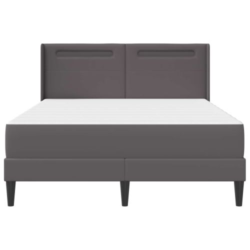 Рамка за легло с матрак Сиво 120 x 200 cm Изкуствена