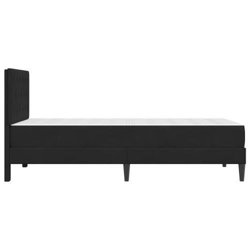 Рамка за легло с матрак с таблото Черен 90 x 190 cm Кадифе