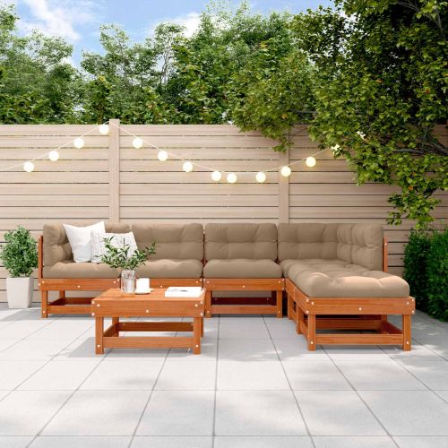 Комплект за почивка в градина 7 pcs Восъчнокафяво