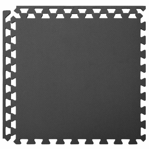 Мат за под басейн 6 pcs Черно 2,16 ㎡ EVA Пяна
