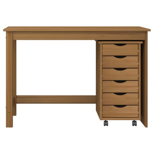 Комплект бюро и подвижен шкаф MOSS 2 pcs Кехлибарен