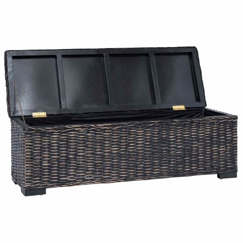 Кутия за съхранение със съхранение Черно 110 x 35 x 45 cm