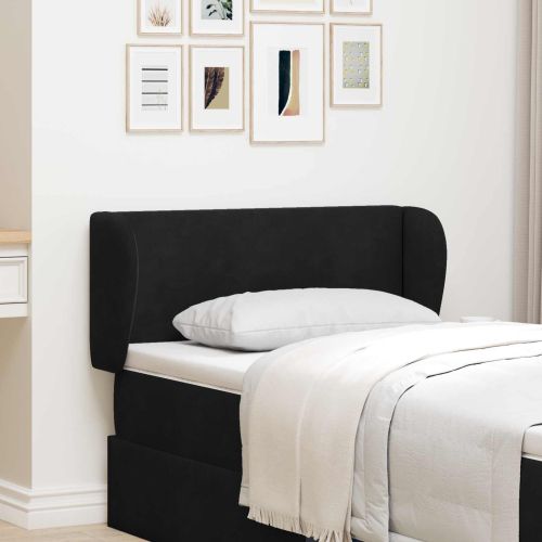 Ушичка на таблата Черно 40 x 23 x 6 см Кадифе